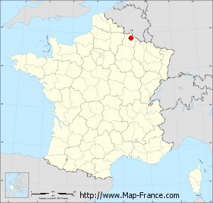 Small administrative base map of Les Ayvelles